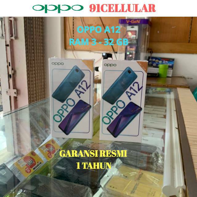 Oppo A12 ram 3/32 gb garansi resmi 1 tahun | Shopee Indonesia