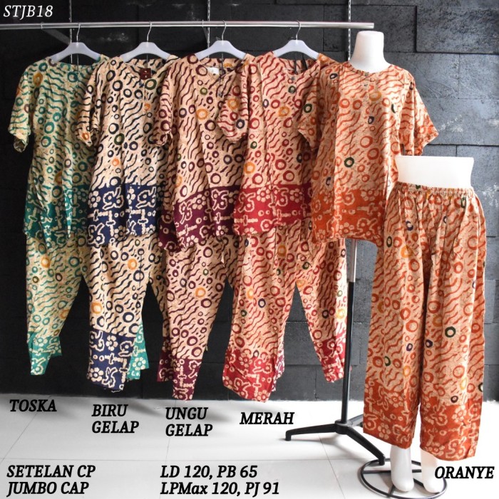 Baju Tidur Setelan Kulot Jumbo Set Kulot Baju Tidur Wanita Dewasa Murah Batik Pekalongan