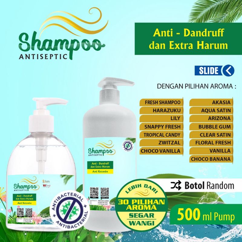 Shampo Anti Danroff aneka Aroma Wangi Segar kemasan pump 500 ml