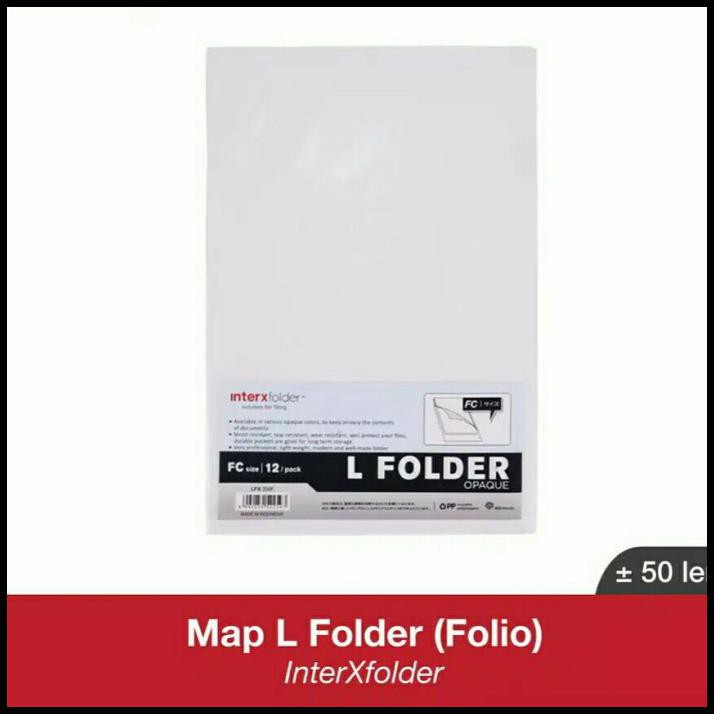 

Map L Folio Inter X Folder 100F Tranparant 1 Set 12 Pcs - Tranparant