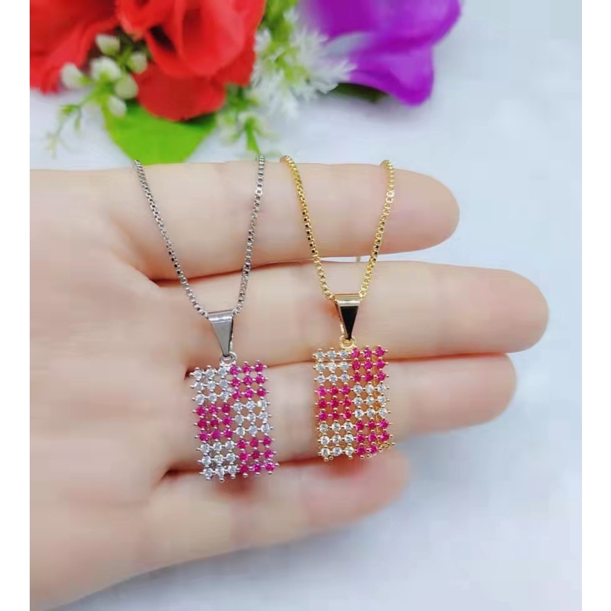 Kalung xuping permata lapis emas perhiasan fashion K64,65