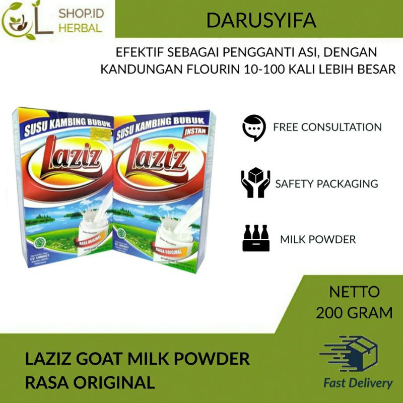 

SUSU KAMBING ETTAWA LAZIZ Lazis Rasa Original Goat Milk Powder DARUSYIFA