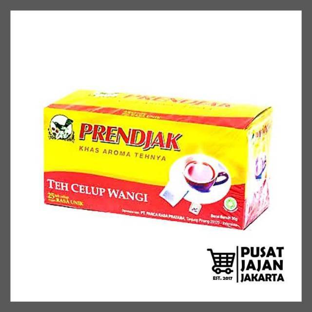 Jual Teh Hitam Celup Wangi Cap Prendjak Isi 25 Black Tea 50 Gr Prenjak Indonesiashopee Indonesia 8331