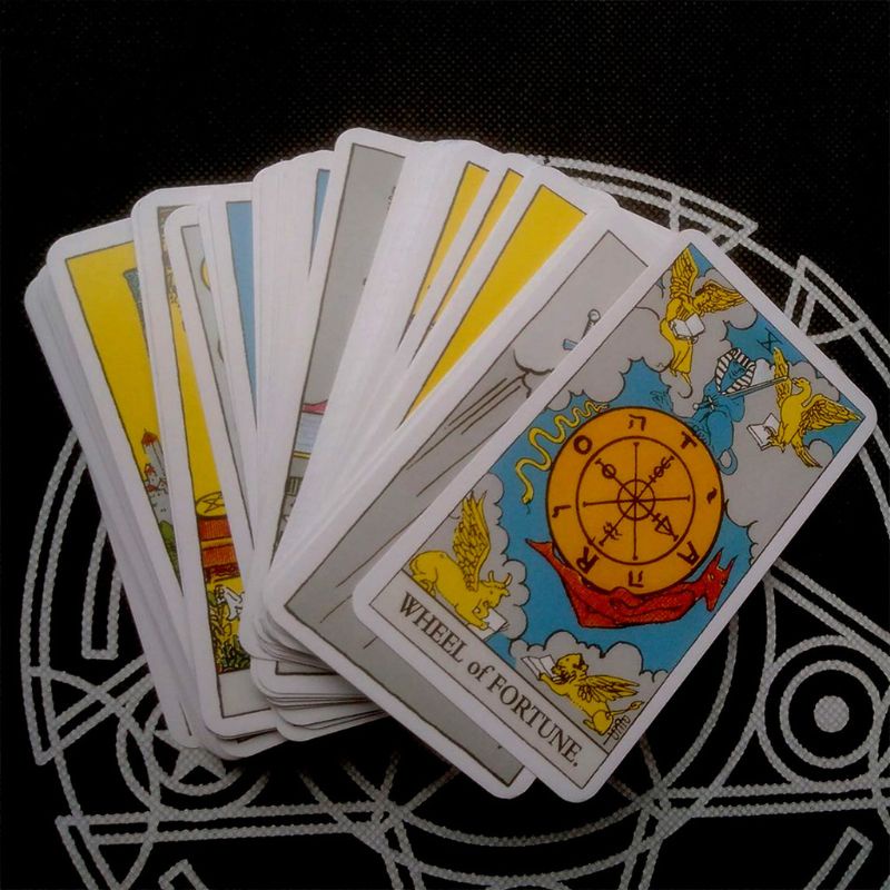 Mary 78pcs Kartu Tarot Deck Rider Dengan Manual Bahasa Inggris Lucu Future Telling Astrologi