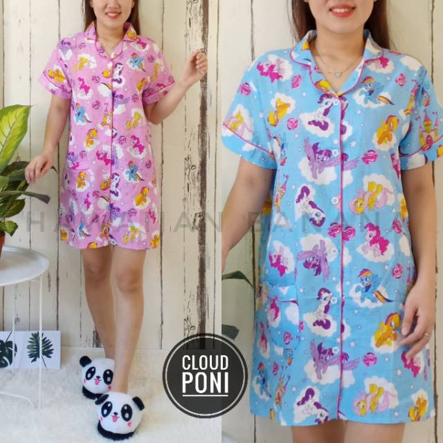 PIYAMA DEWASA ( CP/DST ) CLOUD PONI / LD 106CM / KATUN JEPANG