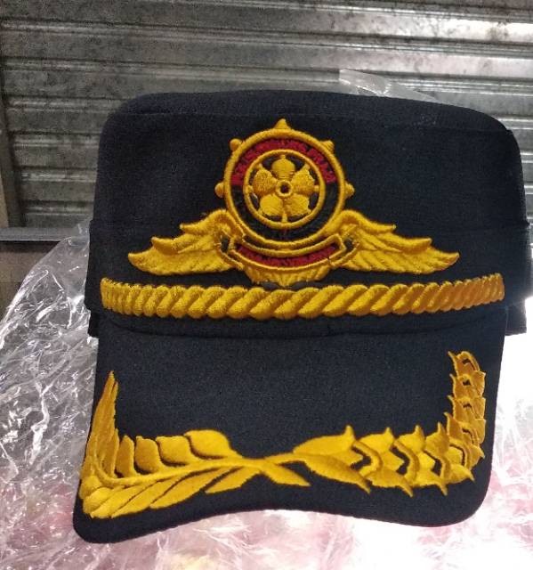 Topi komando satpol pp wing hitam,free nama