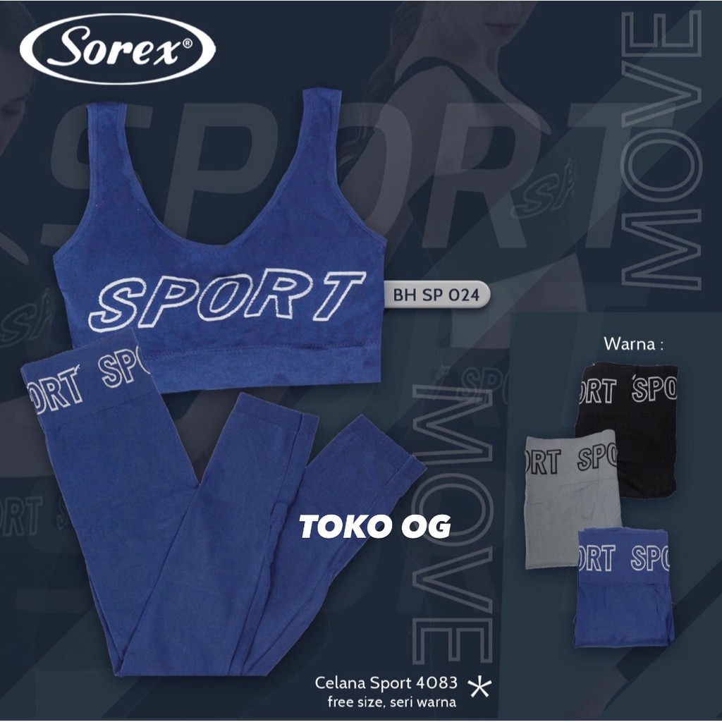 bh / bra sport sorex sp 024 celana sport panjang 4083 setelan sport modis