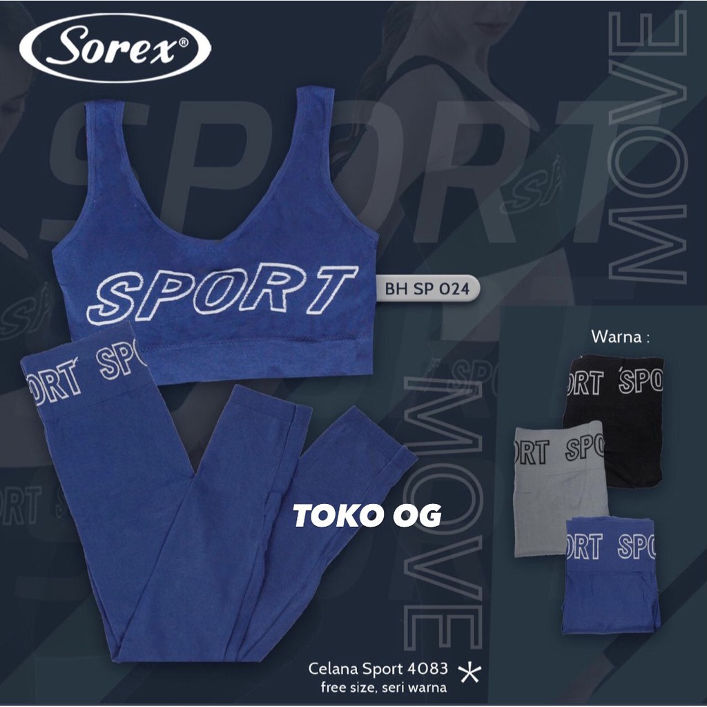 bh / bra sport sorex sp 024 celana sport panjang 4083 setelan sport modis