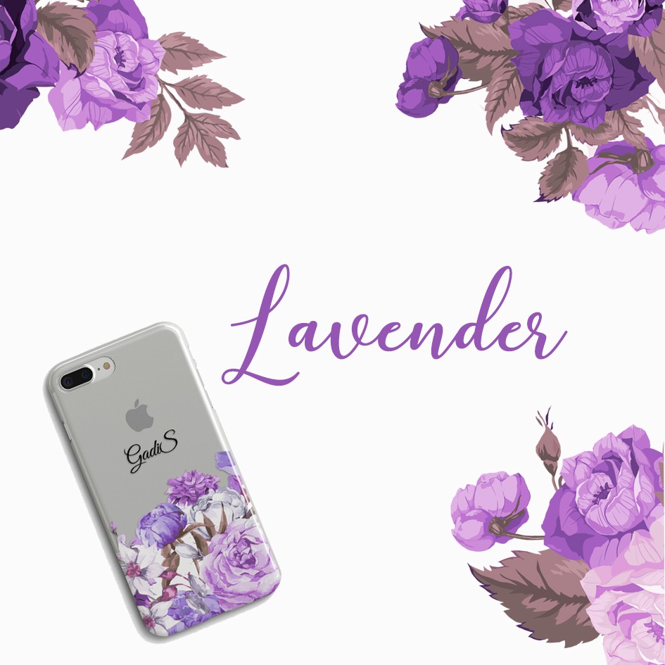 Custom LAVENDER jelly hard case Iphone Samsung Lenovo Oppo Xiaomi etc