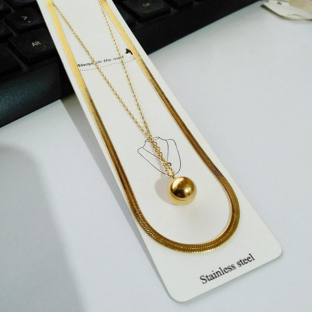 AV246 Grosir Kalung Titanium Berbagai Motif Dewasa