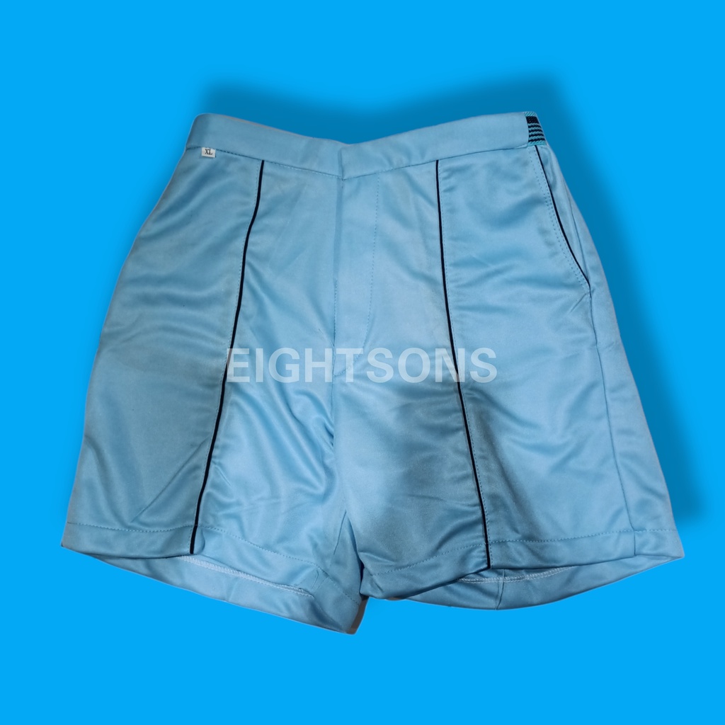 Celana Pendek Lotto Putih Polos Celana Badminton Celana Tes Masuk Pendidikan TNI Polri Celana Pendidikan Hitam Putih Biru Muda Langit Navy Dogker Benhur Abu Abu Coklat TNI POLRI-Biru Muda