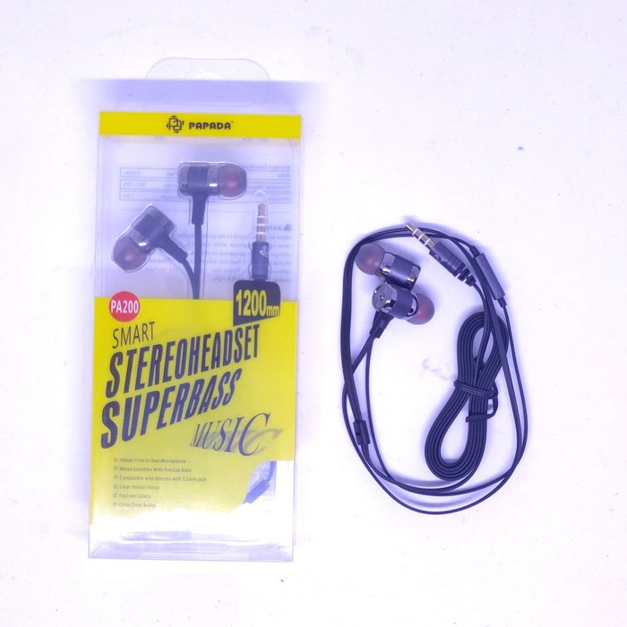 (NEW) Headset earphones papada PA 200 original 100% with mic (BY 88ACC)