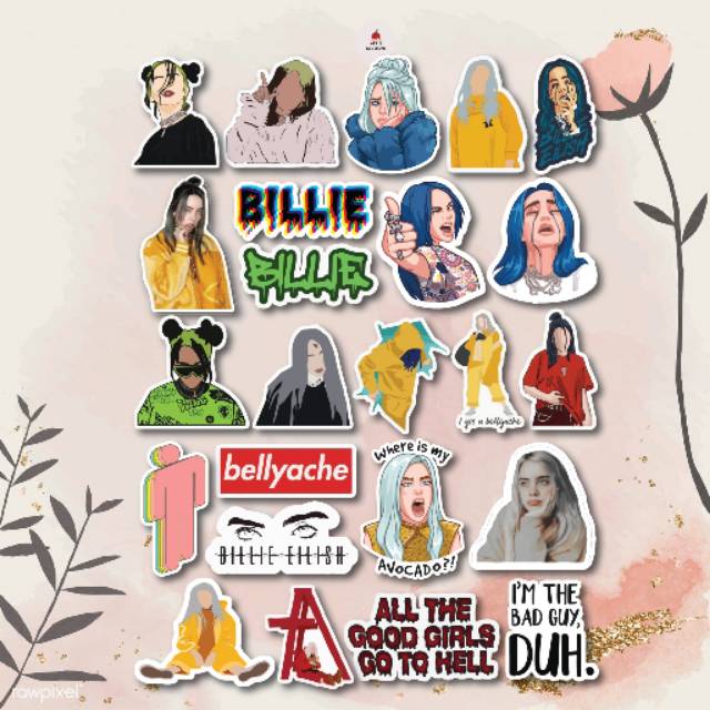 

Billie elish Sticker pack volume 2/ tahan air / 20*14 cm / beli 4 lembar 50 ribu (blh mix)