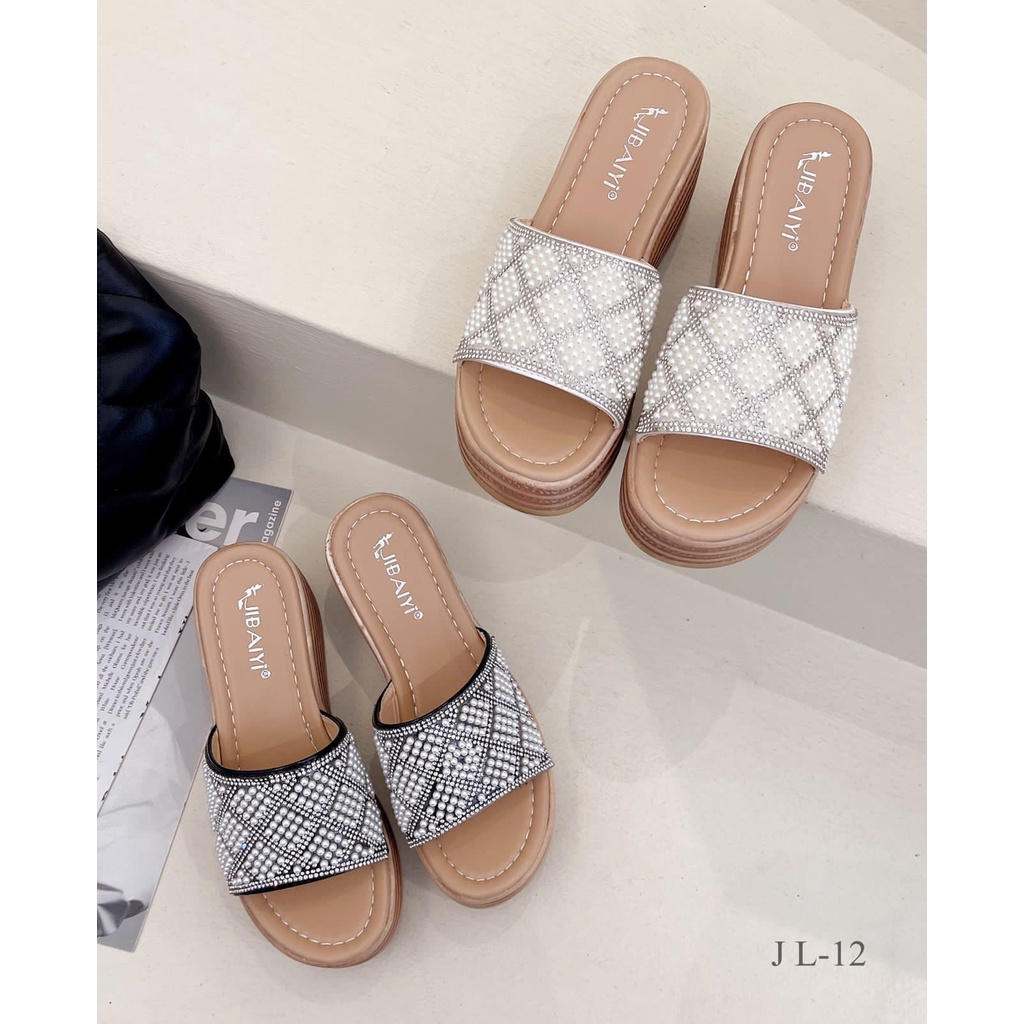 SANDAL WEDGES MUTIARA DEBRA FASHION L-12