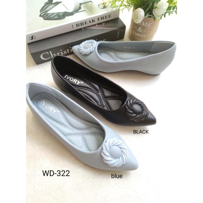 IVORY Sepatu Wedges Wanita Import WD-322 MURAH