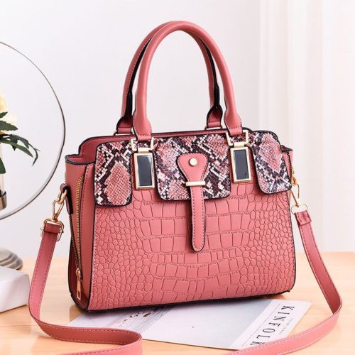 GI 20281 RISCE TAS HAND BAG IMPORT WANITA CEWEK PEREMPUAN MOTIF KULIT ULAR JT