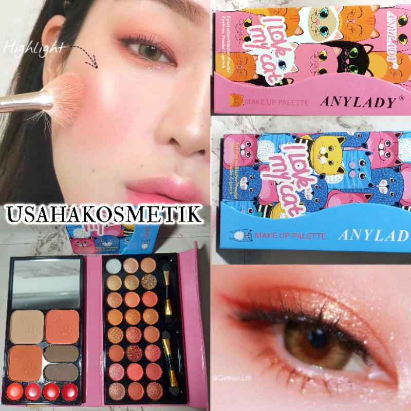 PROMO EYESHADOW MAKEUP PALLETE 9 WARNA | I LOVE MY CAT NO.750 | NO.8636K/8636E/8603D/K