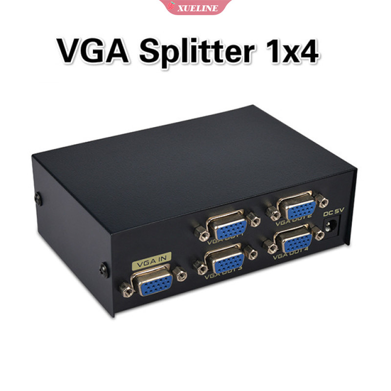 Splitter Port Vga 1 Input 4 Output 2 / 3 / 4 Port 200mhz Tahan Lama