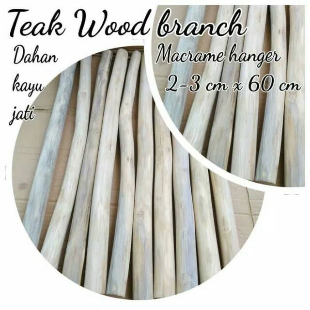 Teak wood branch for macrame ranting  dahan kayu jati 
