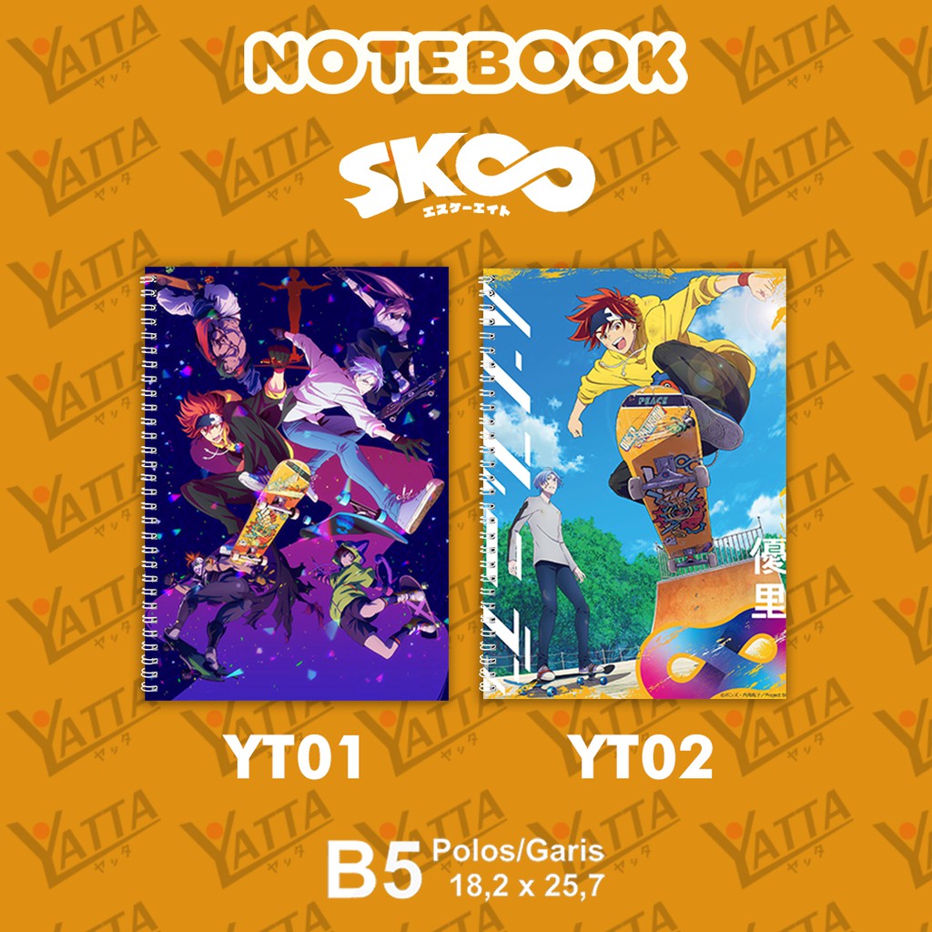 

Notebook Anime ukuran B5 18,2 cm x 25,7 cm SK8