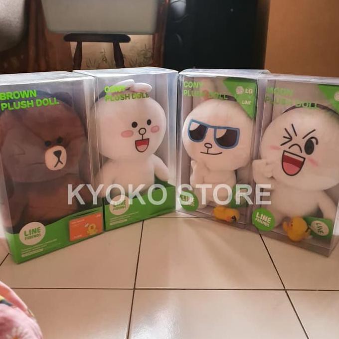BISA COD Boneka Line Brown & Cony Plush Doll Original 35cm (With Box) - MOON WITH SALLY SALE Kode