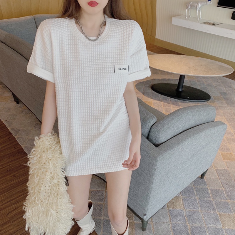 kaos lengan pendek putih atasan T-shirt oversize Korean style baju wanita