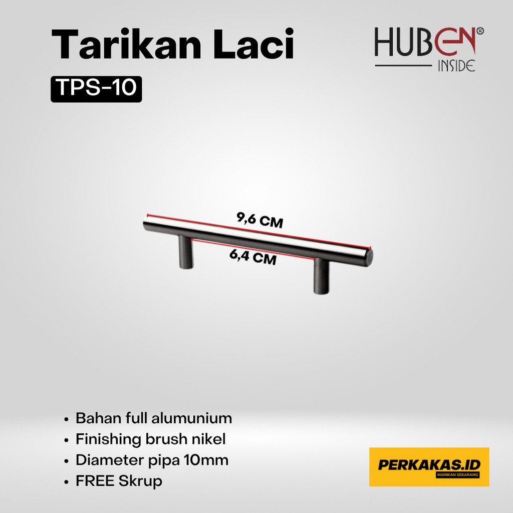 Tarikan Laci Lemari Stainless Steel HUBEN TPS10