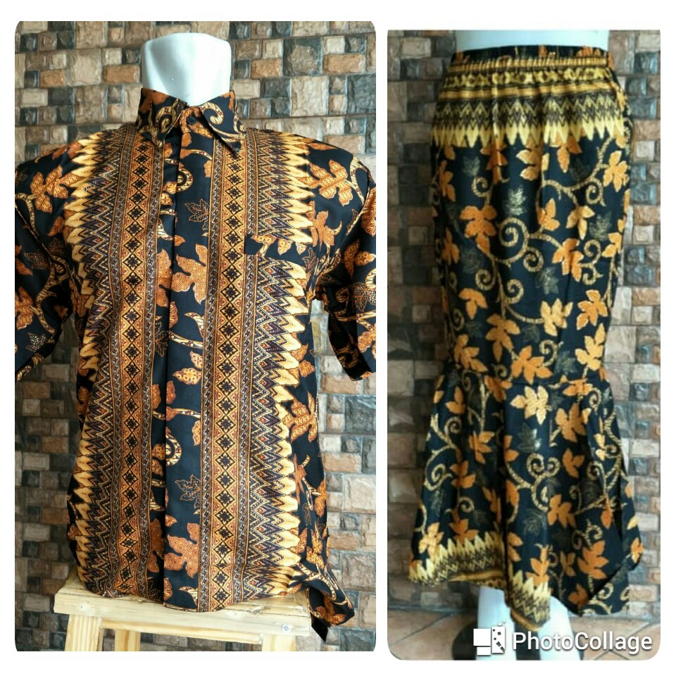 Rok Mermed Dan Kemeja Batik Lengan Pendek