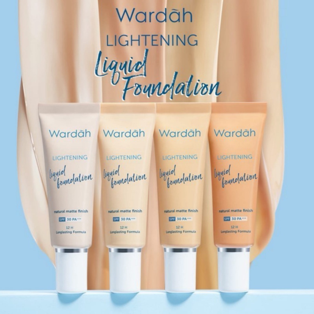 WARDAH Lightening Liquid Foundation Natural Matte Finish SPF 30++  25ml BPOM New !!