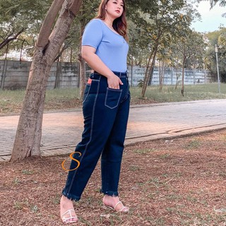 Sangat Nyaman JUMBO BIG SIZE SYAKBOS Highwaist Boyfriend Sangat Nyaman JUMBO BIG SIZE SYAKBOS Highwaist Boyfriend
