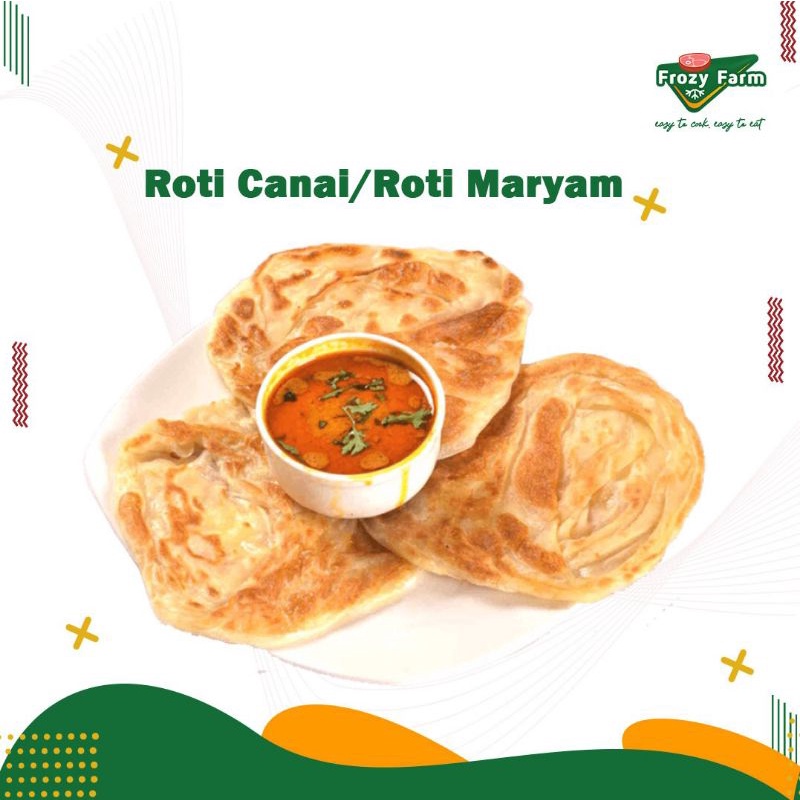 

ROTI CANAI PREMIUM ISI 10/PACK - ROTI MARYAM - ROTI CANE FROZEN