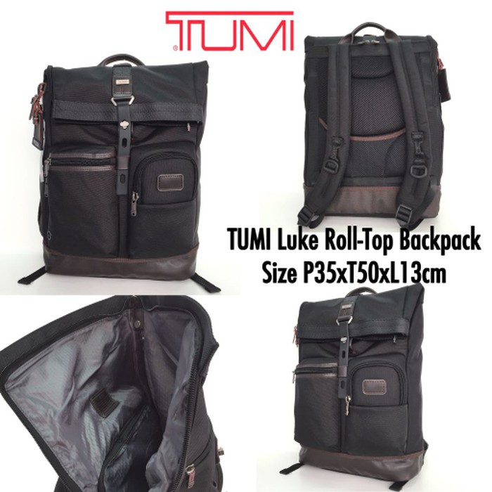 tumi roll top backpack