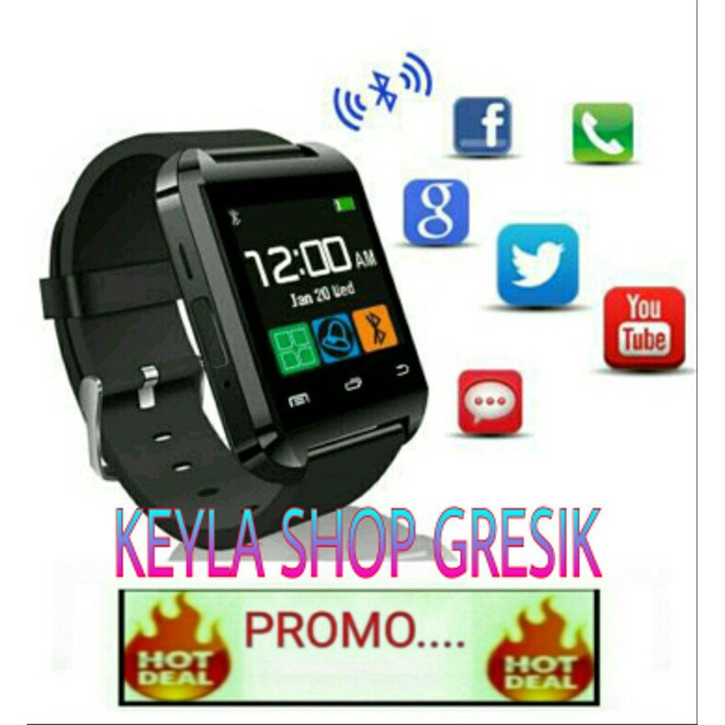 HOT PROMO.... Jam Tangan ponsel Arloji HP bluetooth bisa telpon sms model elegan cocok buat Pria