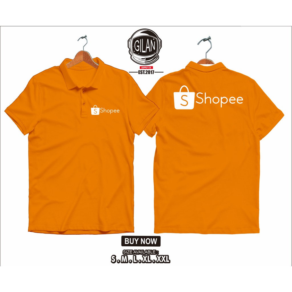  Polo  Shirt Kaos  Kerah Shopee Logo bisa pake nama toko  kamu 