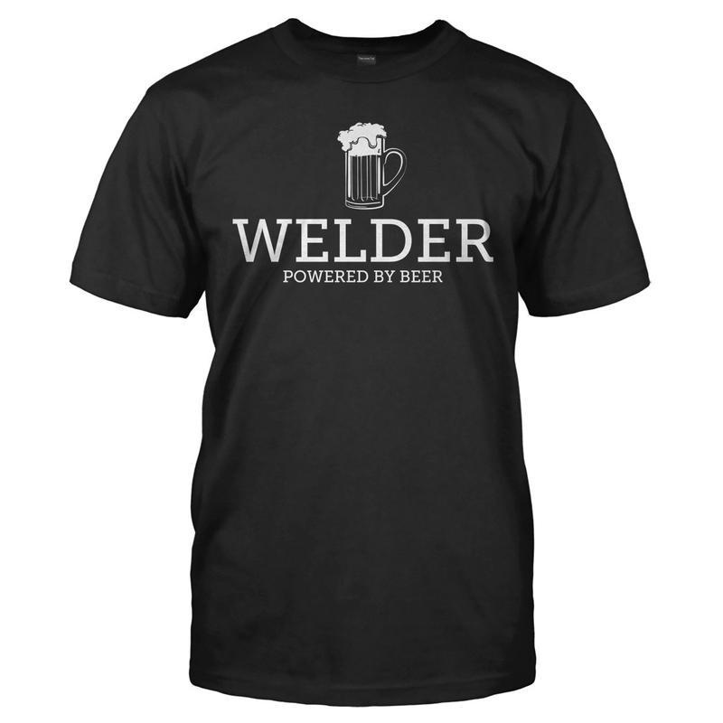 Welder - Powered By Beer Kaos Gildan Softstyle Untuk Pria dan Wanita