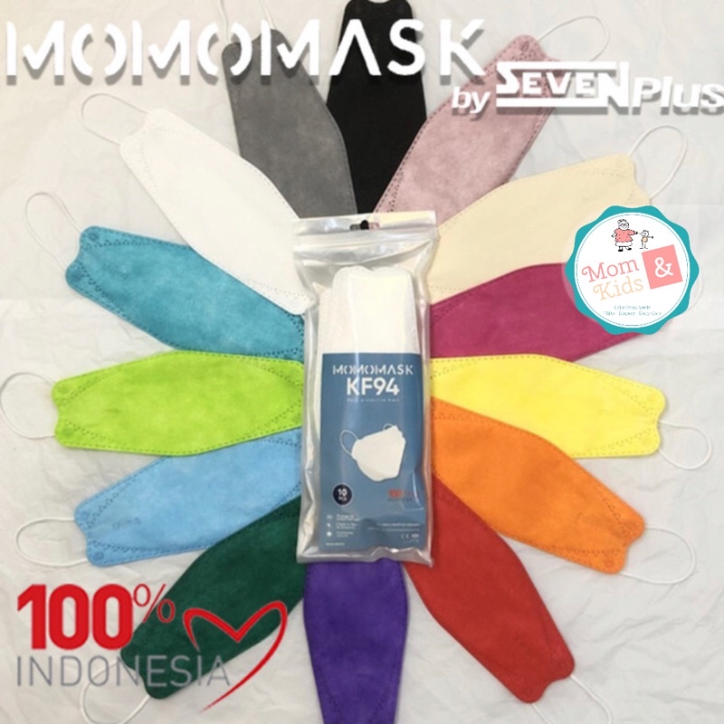 Masker Momomask 4 Ply / Momo KF94 4ply by Seven Plus (10 pcs)