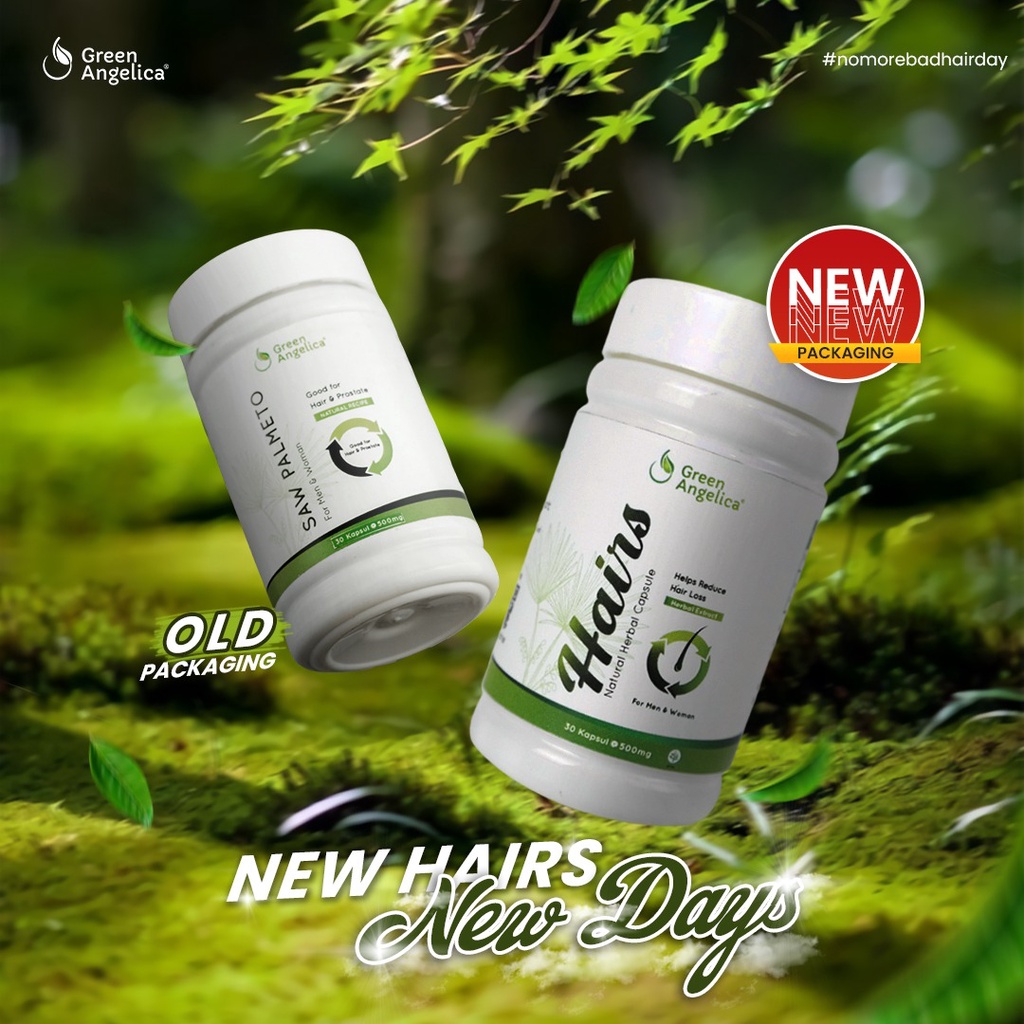 Green Angelica Suplemen Penumbuh Rambut Botak Tipis Rontok Kerontokan Parah Vitamin Untuk Menyuburka