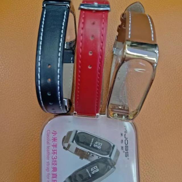 Strap mi band 3 / tali jam mi band 3 bahan kulit