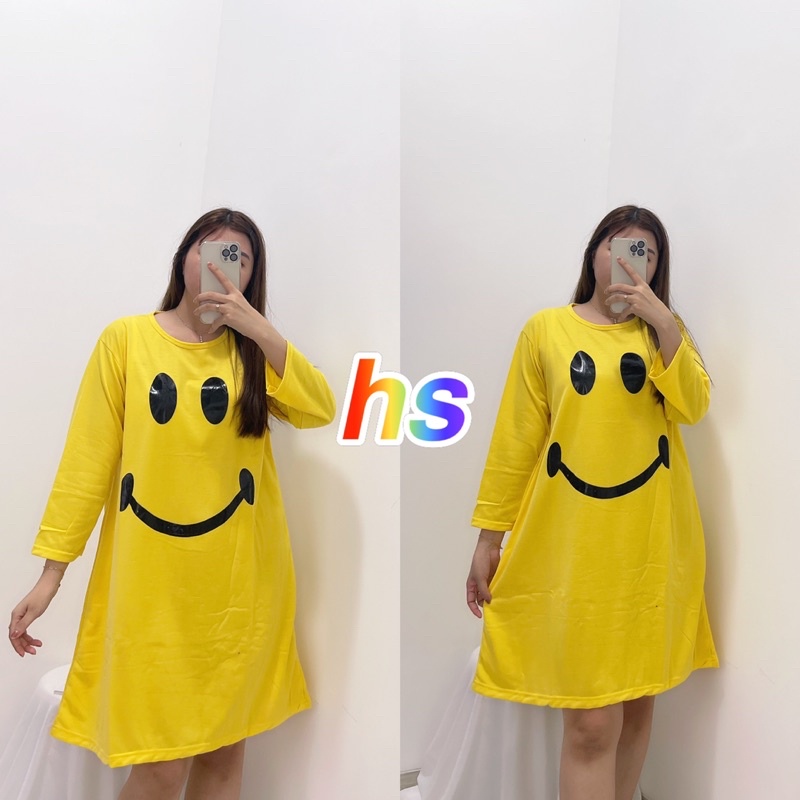 HS /DRESS OVERSIZE BABYTERRY HALUS/SMILE/RABBIT