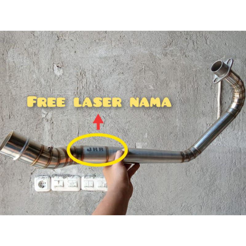 pipa leher knalpot MP cb gl Tiger model paten J FREE LASER NAMA