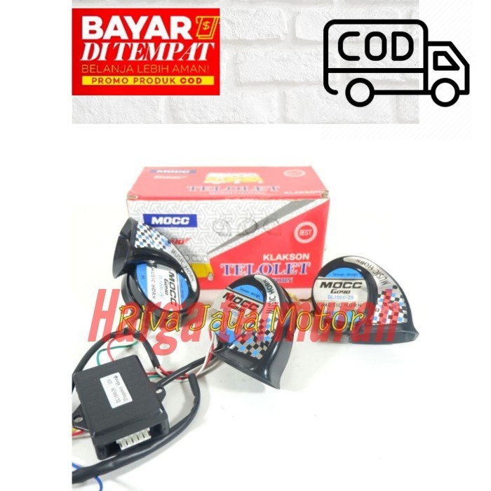 COD KLAKSON TELOLET 3 TEROMPET 3 CORONG 3 SUARA 12V MOBIL MOTOR