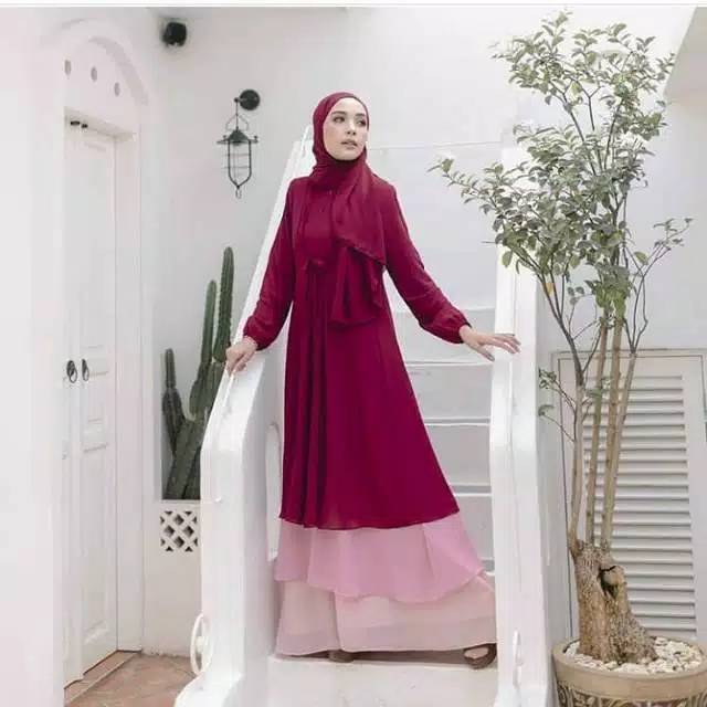 Heima dress baju gamis pakaian wanita fashion muslim