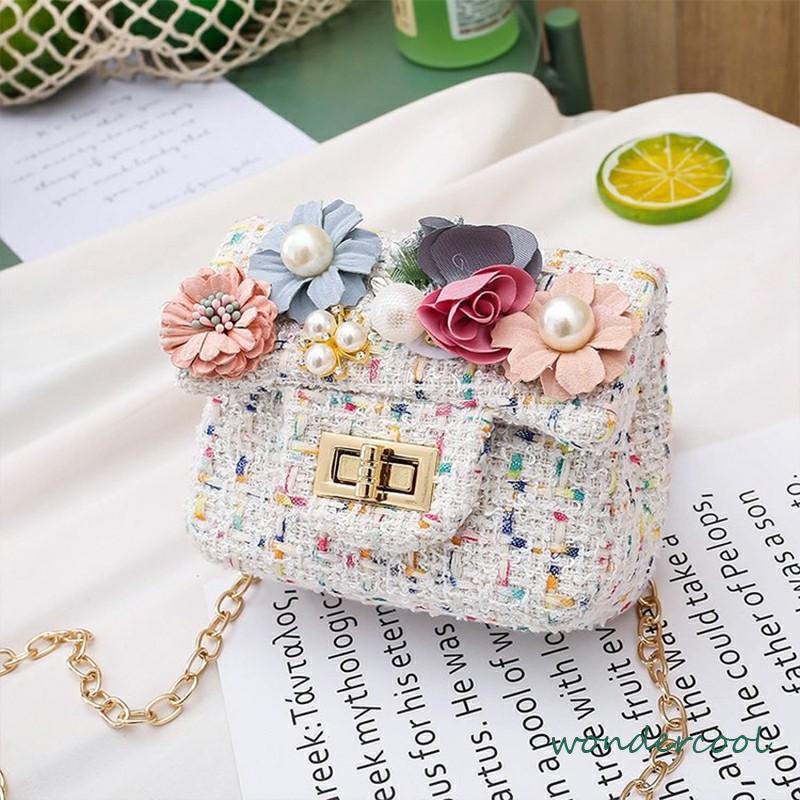 Tas Messenger Satu Bahu Anak Kartun Bunga Lucu Tas Selempang Cocok untuk Semua-Won