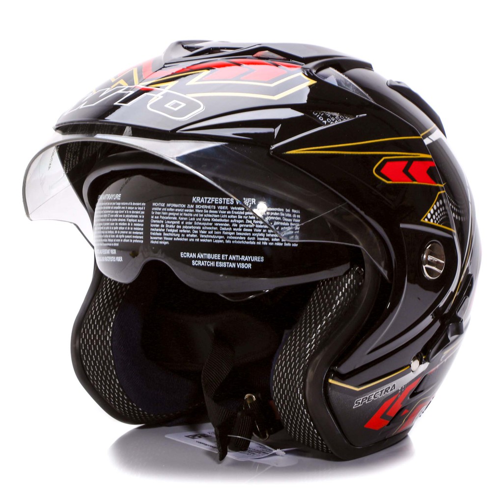 [Helm Dewasa] WTO Helmet Impressive - Spectra - Hitam Merah