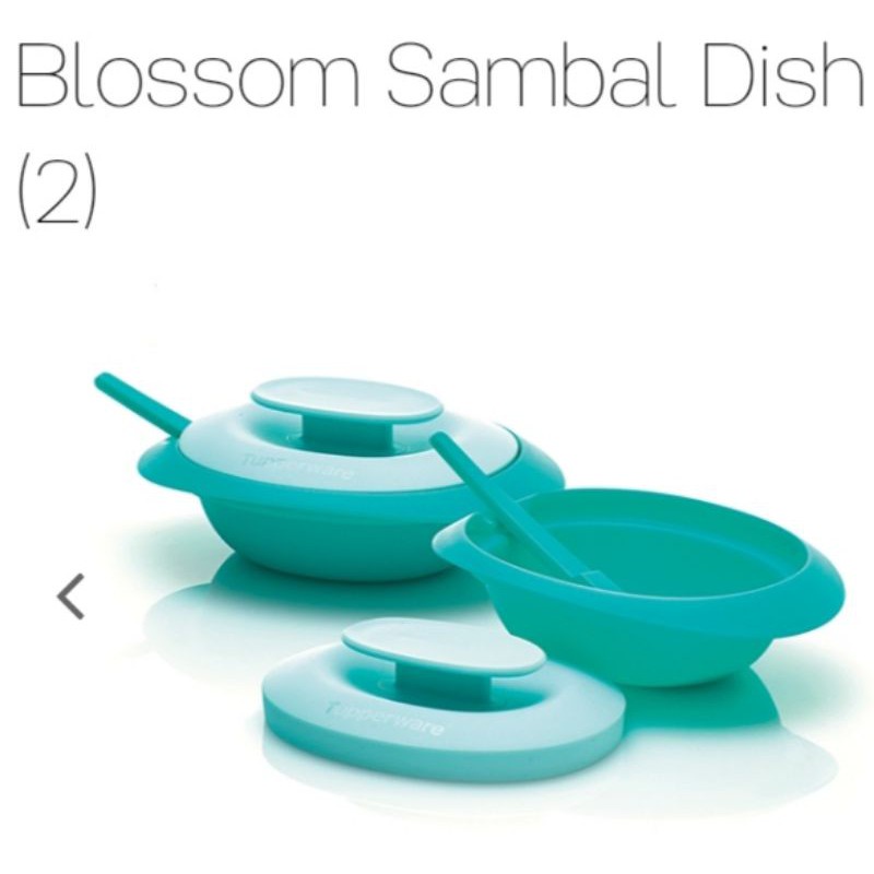 (BISA COD) Tupperware Tuperware Wadah Saji Sambal Blue Blossom Sambal Dish 2pcs