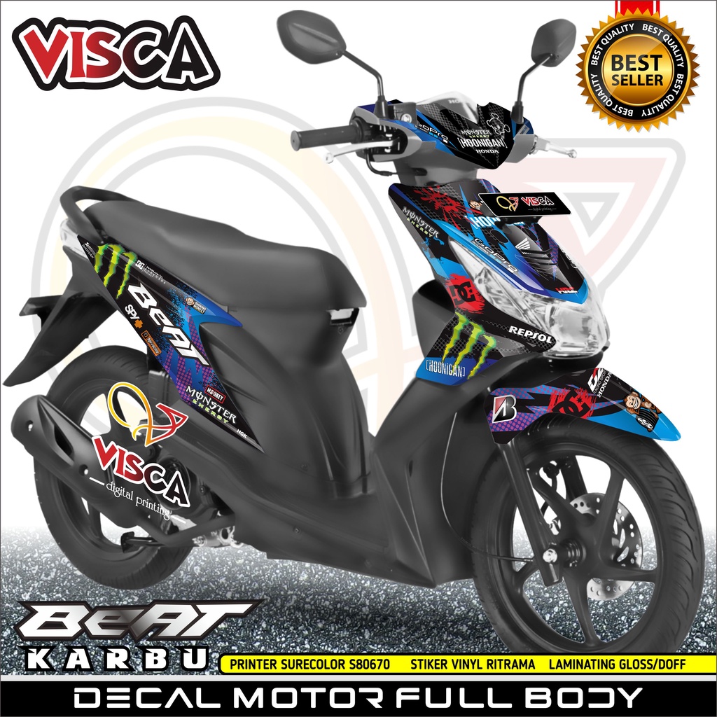 Decal Beat Karbu Decal Beat Full Body Stiker Beat Karbu Full Body Dekal Beat Karbu Striping Beat Kar