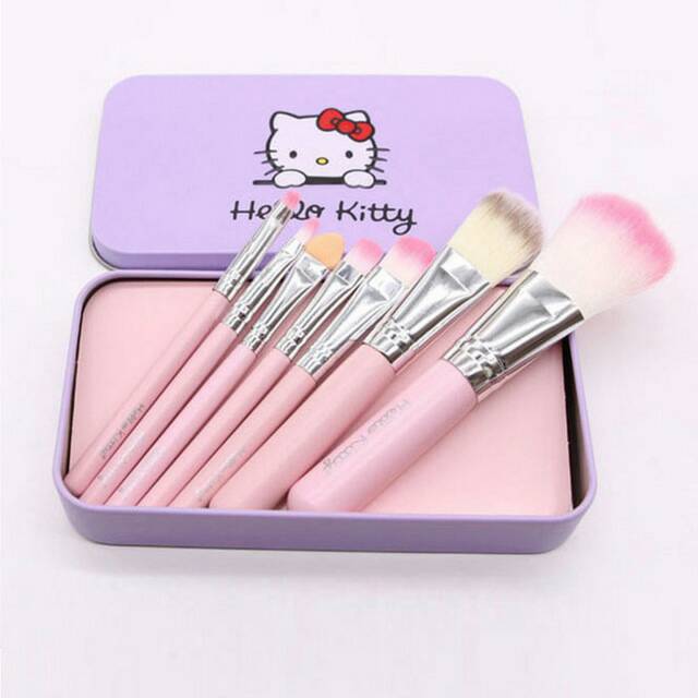 BRUSH SET KALENG HELLO KITTY (isi 7pcs)