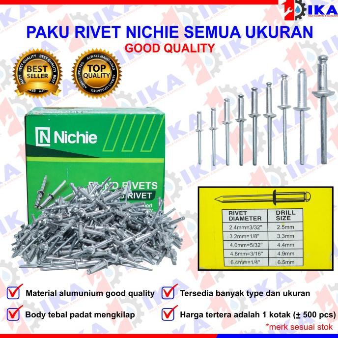 

[cod] Paku Blind Rivet SIP Brand/ Paku rivet ripet rifet Rivetti 1 kotak [cod]