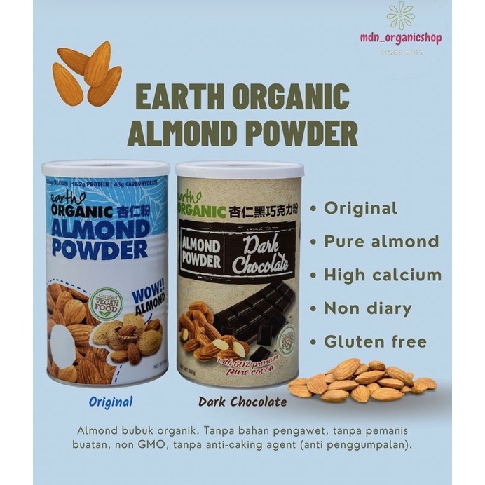 

Earth Organic Almond Powder 500g