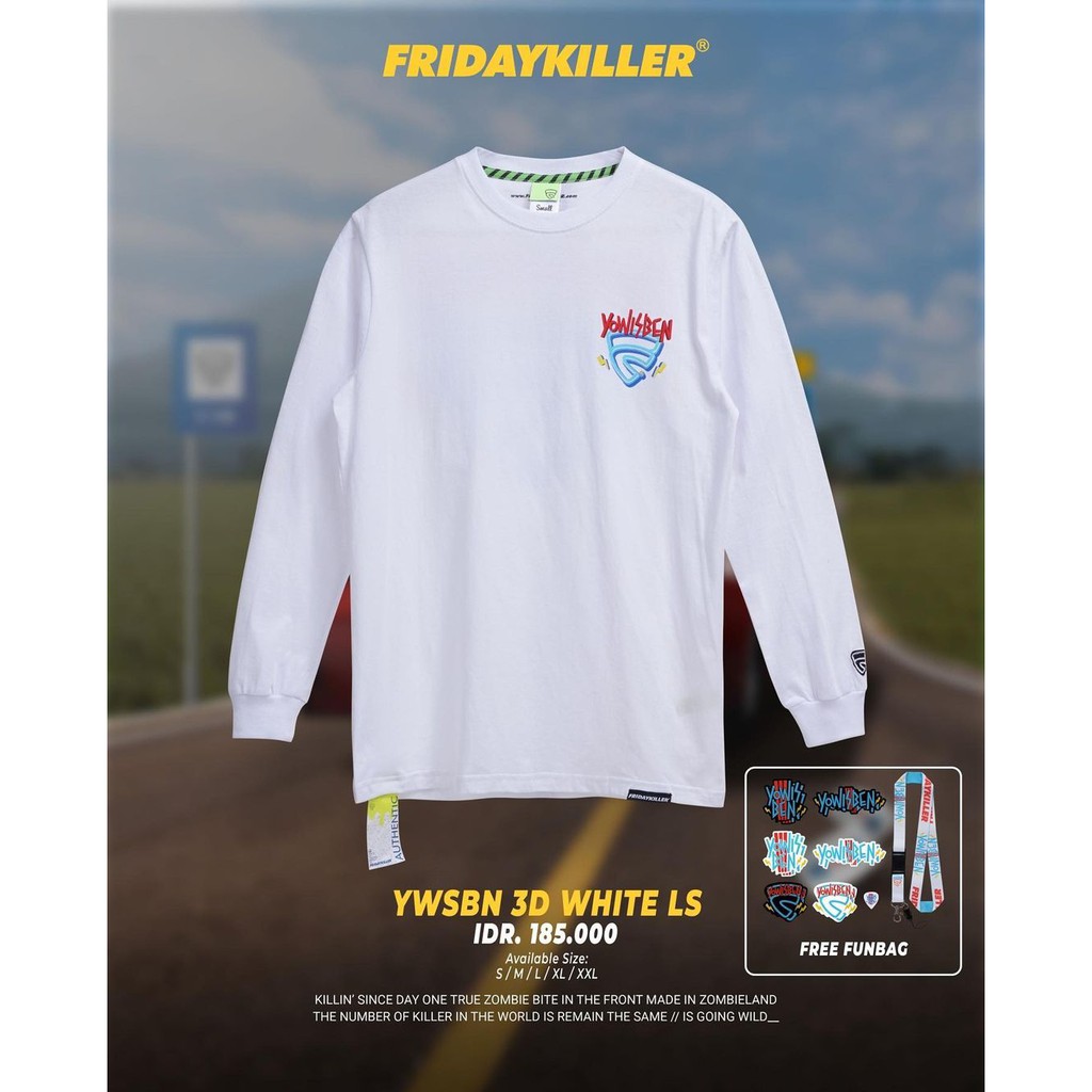 Longslevee FRIDAY KILLER X YOWISBEN "YWSBN 3D WHITE" fridaykiller_store